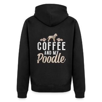 Poodle Gifts - Unisex Premium Bio Zip Hoodie - Schwarz - Hinten - Nico (187cm)