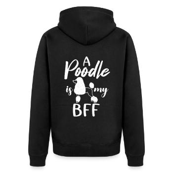 Poodle Gifts - Unisex Premium Bio Zip Hoodie - Schwarz - Hinten - Nico (187cm)