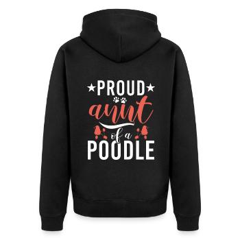 Poodle Gifts - Unisex Premium Organic Zip Hoodie - black - Back - Nico (187cm)