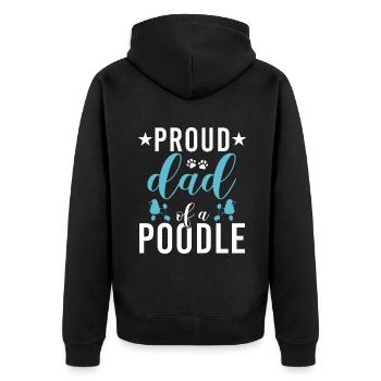 Poodle Gifts - Unisex Premium Bio Zip Hoodie - Schwarz - Hinten - Nico (187cm)