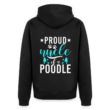 Poodle Gifts - Unisex Premium Bio Zip Hoodie - Schwarz - Hinten - Nico (187cm)