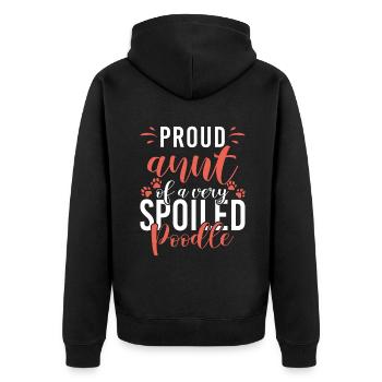 Poodle Gifts - Unisex Premium Bio Zip Hoodie - Schwarz - Hinten - Nico (187cm)