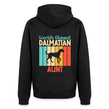 Gifts for Dalmatian Lovers - Unisex Premium Bio Zip Hoodie - Schwarz - Hinten - Nico (187cm)