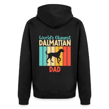 Gifts for Dalmatian Lovers - Unisex Premium Bio Zip Hoodie - Schwarz - Hinten - Nico (187cm)