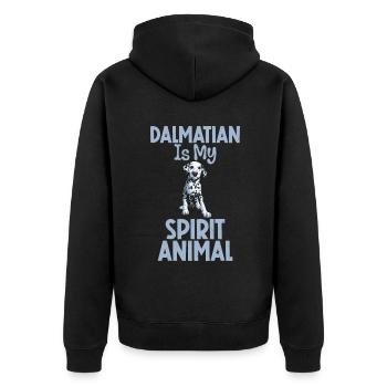 Gifts for Dalmatian Lovers - Unisex Premium Bio Zip Hoodie - Schwarz - Hinten - Nico (187cm)