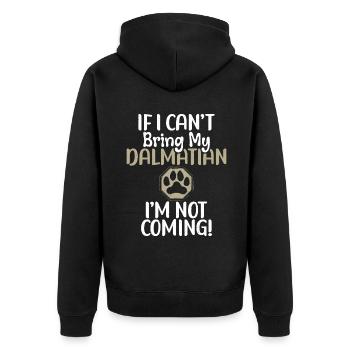 Gifts for Dalmatian Lovers - Unisex Premium Bio Zip Hoodie - Schwarz - Hinten - Nico (187cm)