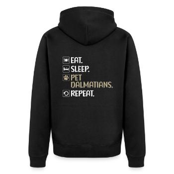 Cadeaux pour les amoureux dalmates - Veste à capuche bio Premium Unisexe - noir - Dos - Nico (187cm)