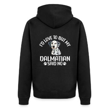 Gifts for Dalmatian Lovers - Unisex Premium Bio Zip Hoodie - Schwarz - Hinten - Nico (187cm)