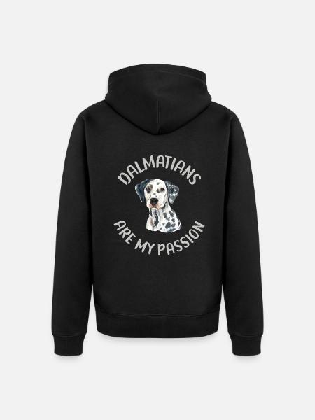 Gifts for Dalmatian Lovers - Unisex Premium Organic Zip Hoodie - black