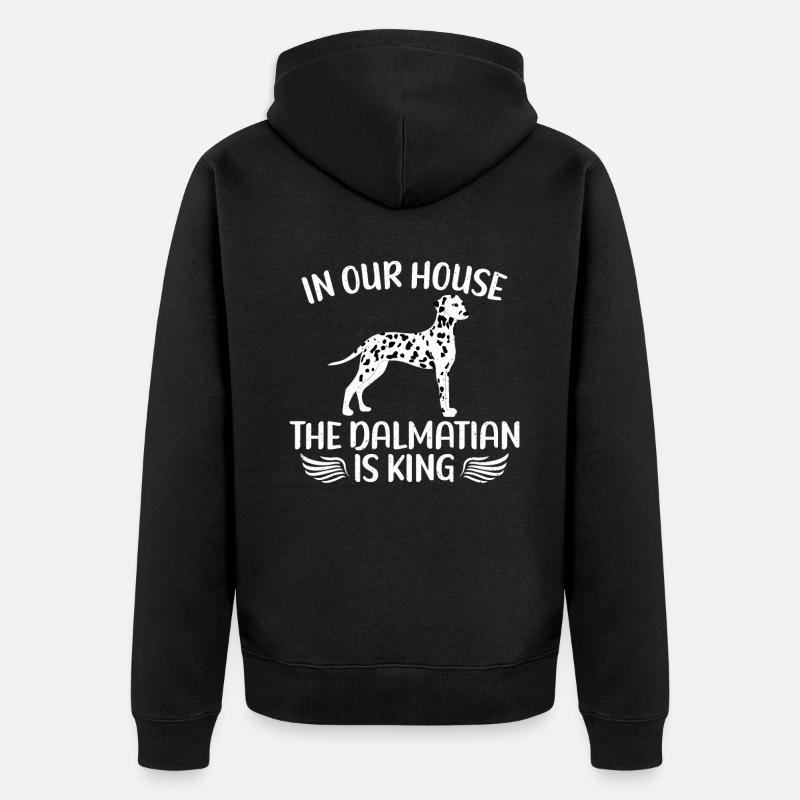 Cadeaux pour les amoureux dalmates - Veste à capuche bio Premium Unisexe - noir
