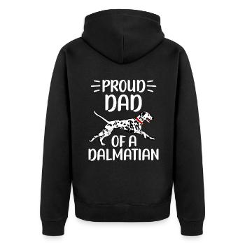 Gifts for Dalmatian Lovers - Unisex Premium Bio Zip Hoodie - Schwarz - Hinten - Nico (187cm)