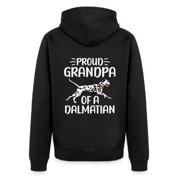 Gifts for Dalmatian Lovers - Unisex Premium Bio Zip Hoodie - Schwarz - Hinten - Nico (187cm)