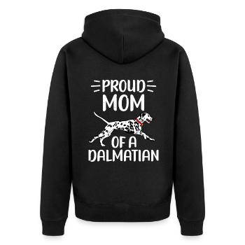 Gifts for Dalmatian Lovers - Unisex Premium Bio Zip Hoodie - Schwarz - Hinten - Nico (187cm)