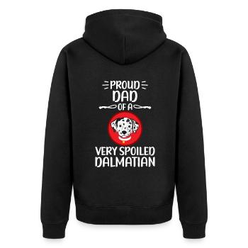 Gifts for Dalmatian Lovers - Unisex Premium Bio Zip Hoodie - Schwarz - Hinten - Nico (187cm)