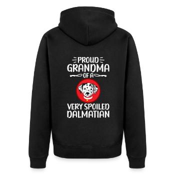 Gifts for Dalmatian Lovers - Unisex Premium Bio Zip Hoodie - Schwarz - Hinten - Nico (187cm)