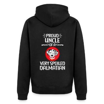 Gifts for Dalmatian Lovers - Unisex Premium Bio Zip Hoodie - Schwarz - Hinten - Nico (187cm)