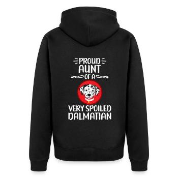 Gifts for Dalmatian Lovers - Unisex Premium Bio Zip Hoodie - Schwarz - Hinten - Nico (187cm)