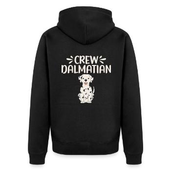 Gifts for Dalmatian Lovers - Unisex Premium Bio Zip Hoodie - Schwarz - Hinten - Nico (187cm)