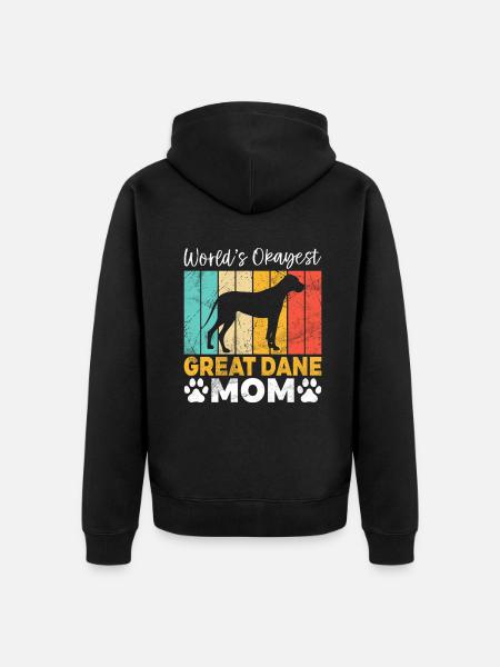 Great Dane Gifts - Unisex Premium Organic Zip Hoodie - black