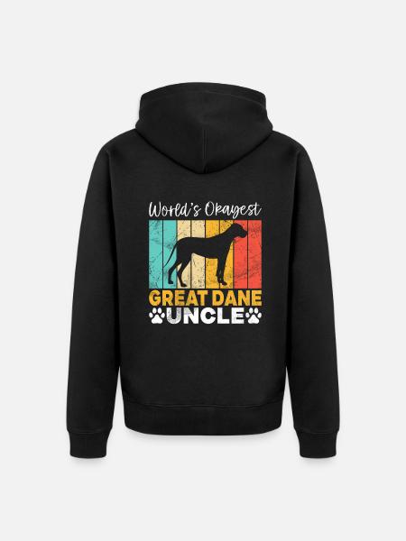Great Dane Gifts - Unisex Premium Organic Zip Hoodie - black