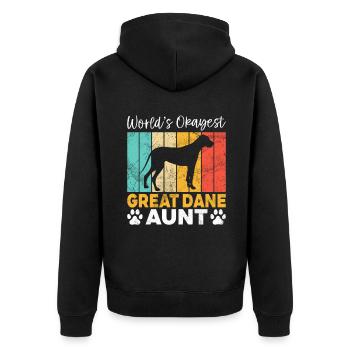 Great Dane Gifts - Unisex Premium Bio Zip Hoodie - Schwarz - Hinten - Nico (187cm)