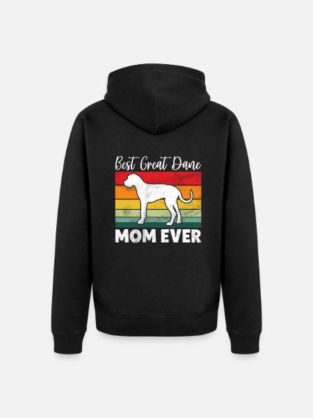 Great Dane Gifts - Unisex Premium Organic Zip Hoodie - black