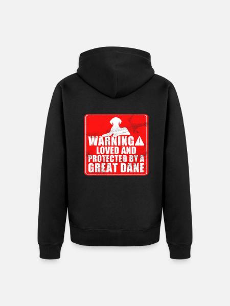 Great Dane Gifts - Unisex Premium Bio Zip Hoodie - Schwarz