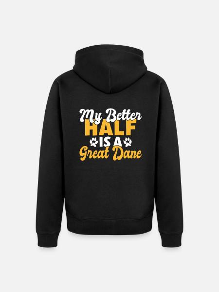 Great Dane Gifts - Unisex Premium Organic Zip Hoodie - black