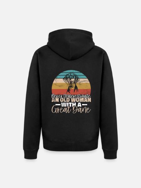 Great Dane Gifts - Unisex Premium Organic Zip Hoodie - black