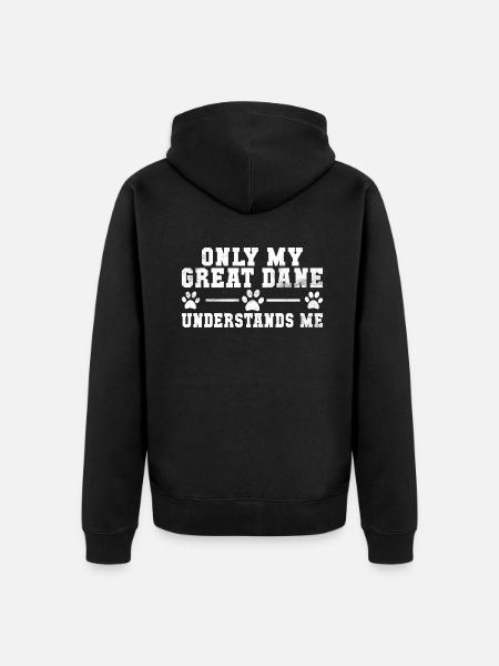 Great Dane Gifts - Unisex Premium Bio Zip Hoodie - Schwarz