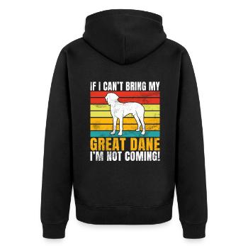 Great Dane Gifts - Unisex Premium Bio Zip Hoodie - Schwarz - Hinten - Nico (187cm)