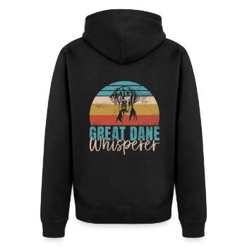 Great Dane Gifts - Unisex Premium Organic Zip Hoodie - black - Back - Nico (187cm)