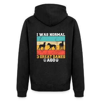 Great Dane Gifts - Unisex Premium Organic Zip Hoodie - black - Back - Nico (187cm)