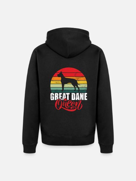 Great Dane Gifts - Unisex Premium Organic Zip Hoodie - black