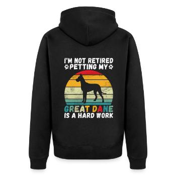 Great Dane Gifts - Unisex Premium Bio Zip Hoodie - Schwarz - Hinten - Nico (187cm)