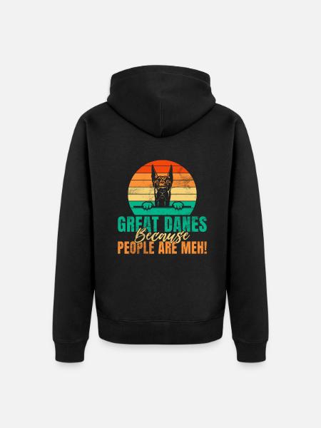 Great Dane Gifts - Unisex Premium Organic Zip Hoodie - black