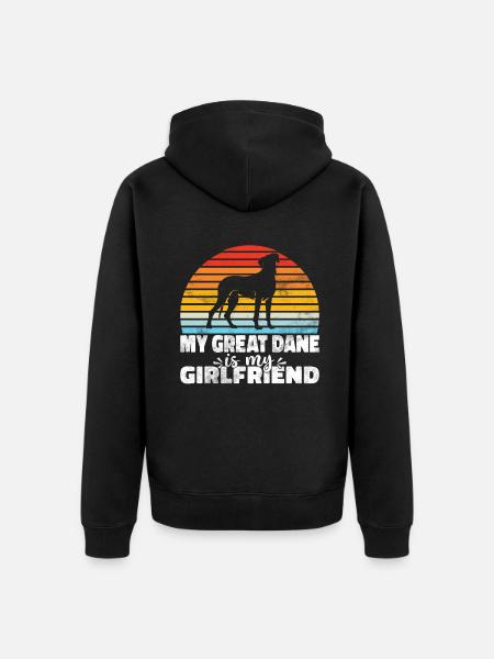 Great Dane Gifts - Unisex Premium Bio Zip Hoodie - Schwarz