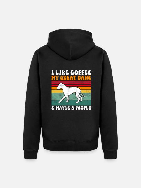 Great Dane Gifts - Unisex Premium Bio Zip Hoodie - Schwarz