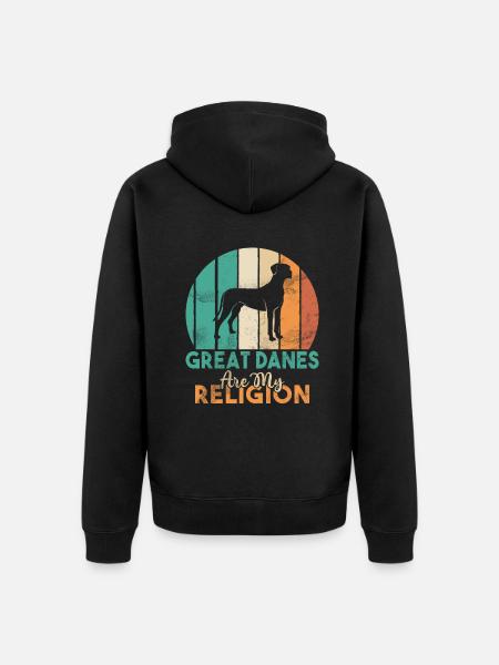 Great Dane Gifts - Unisex Premium Bio Zip Hoodie - Schwarz