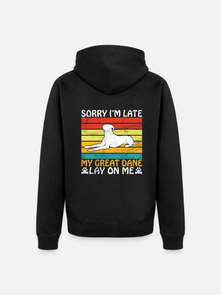 Great Dane Gifts - Unisex Premium Organic Zip Hoodie - black