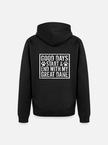 Great Dane Gifts - Unisex Premium Organic Zip Hoodie - black