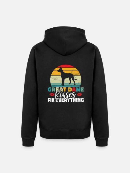 Great Dane Gifts - Unisex Premium Organic Zip Hoodie - black