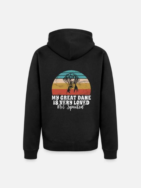 Great Dane Gifts - Unisex Premium Organic Zip Hoodie - black
