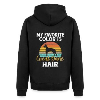 Great Dane Gifts - Unisex Premium Organic Zip Hoodie - black - Back - Nico (187cm)