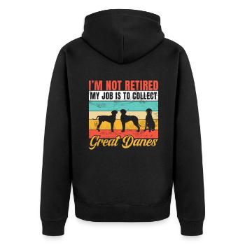 Great Dane Gifts - Unisex Premium Bio Zip Hoodie - Schwarz - Hinten - Nico (187cm)