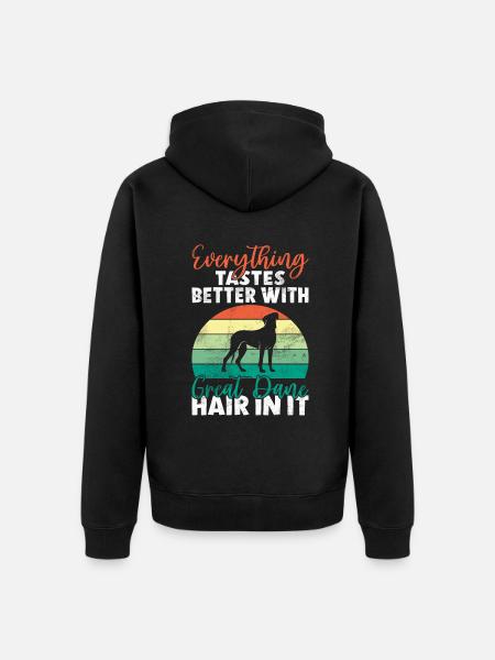 Great Dane Gifts - Unisex Premium Organic Zip Hoodie - black