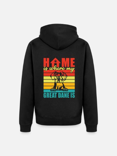 Great Dane Gifts - Unisex Premium Bio Zip Hoodie - Schwarz