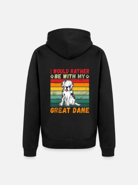 Great Dane Gifts - Unisex Premium Organic Zip Hoodie - black