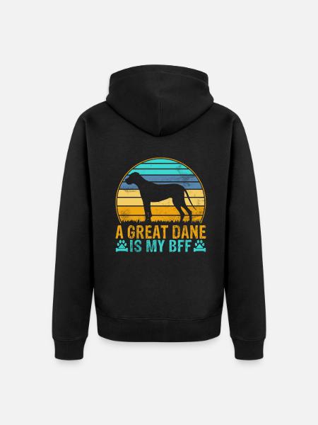 Great Dane Gifts - Unisex Premium Bio Zip Hoodie - Schwarz