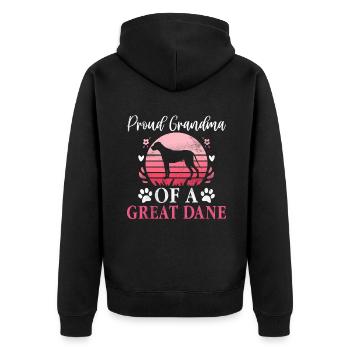 Great Dane Gifts - Unisex Premium Organic Zip Hoodie - black - Back - Nico (187cm)